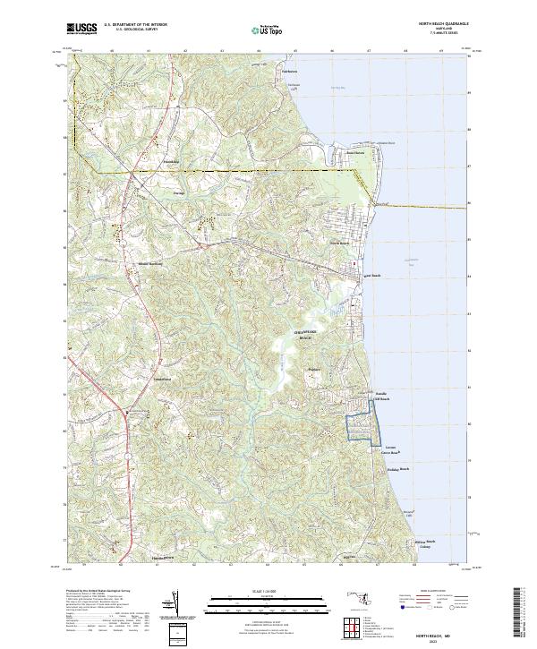 North Beach, MD — USGS 7.5-minute topo (2023)