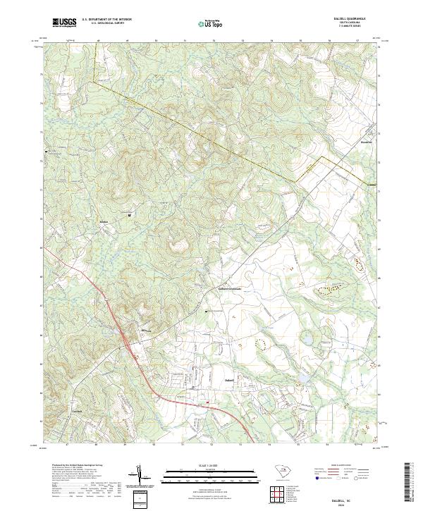 Dalzell, SC — USGS 7.5-minute topo (2024)