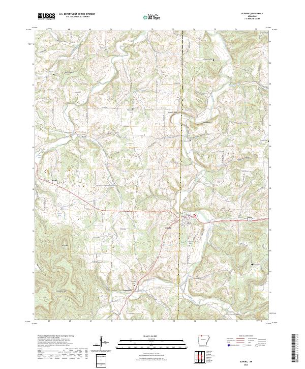 Alpena, AR — USGS 7.5-minute topo (2024)