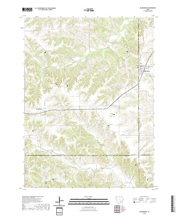 Blakesburg, IA — USGS 7.5-minute topo (2022)
