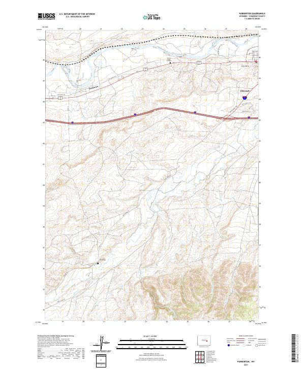 Parkerton, WY — USGS 7.5-minute topo (2021)