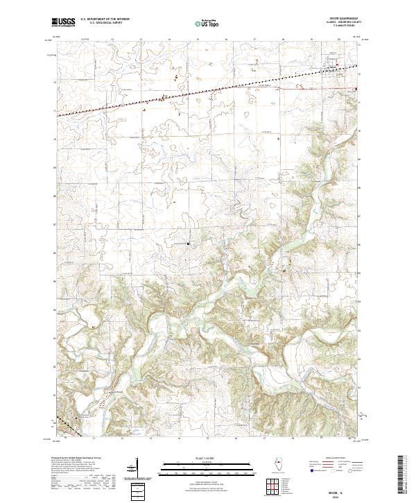 Secor, IL — USGS 7.5-minute topo (2024)