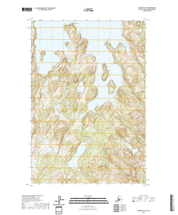 Afognak B-2 SE, AK — USGS 7.5-minute topo (2021)