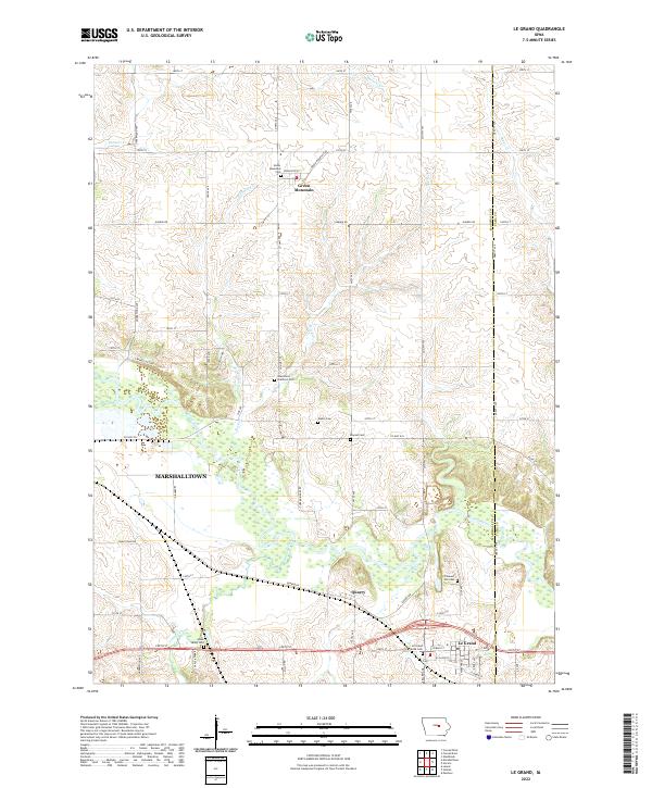 Le Grand, IA — USGS 7.5-minute topo (2022)