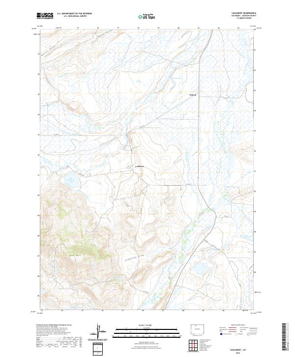 Coalmont, CO — USGS 7.5-minute topo (2022)