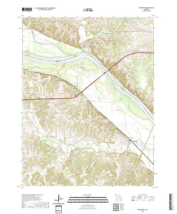 Rocheport, MO — USGS 7.5-minute topo (2021)
