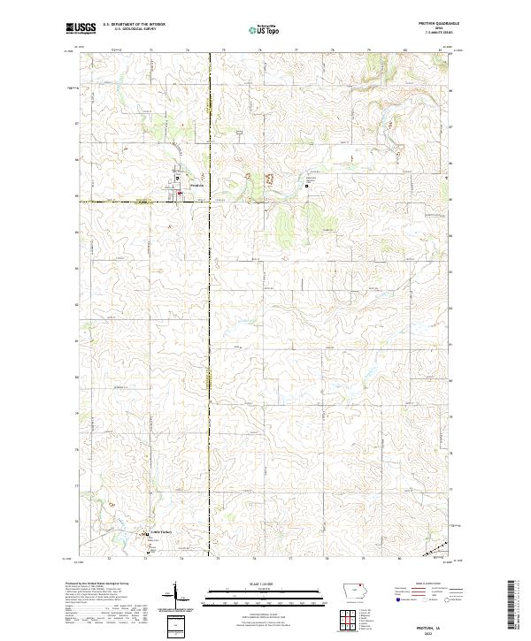 Protivin, IA — USGS 7.5-minute topo (2022)