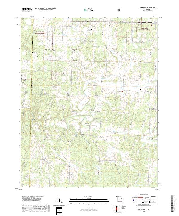 Pottersville, MO — USGS 7.5-minute topo (2021)