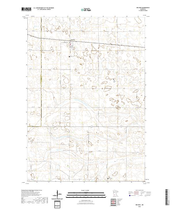 Belview, MN — USGS 7.5-minute topo (2022)