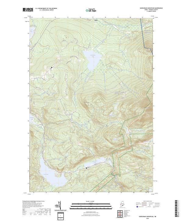 Saddleback Mountain, ME — USGS 7.5-minute topo (2024)