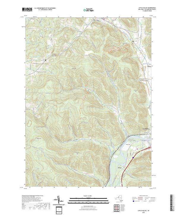 Little Valley, NY — USGS 7.5-minute topo (2023)