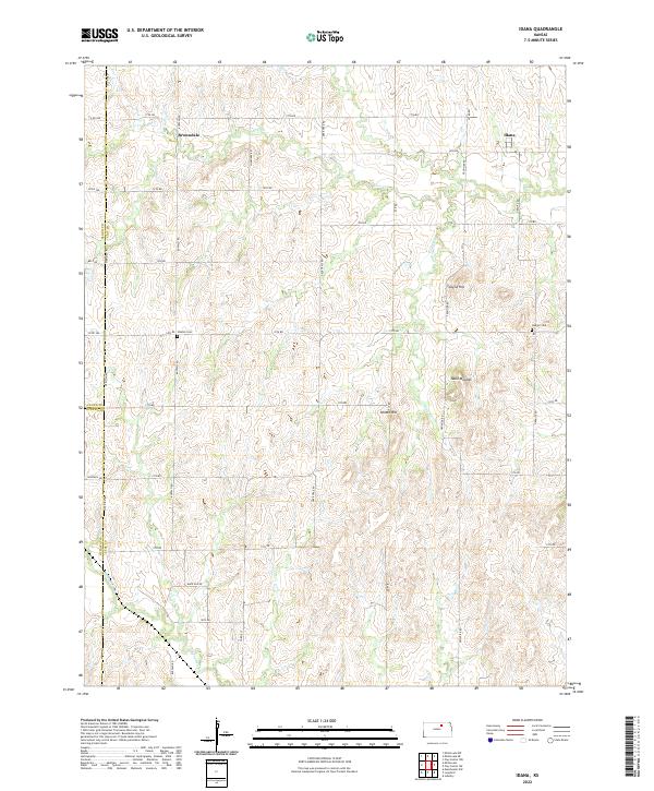 Idana, KS — USGS 7.5-minute topo (2022)
