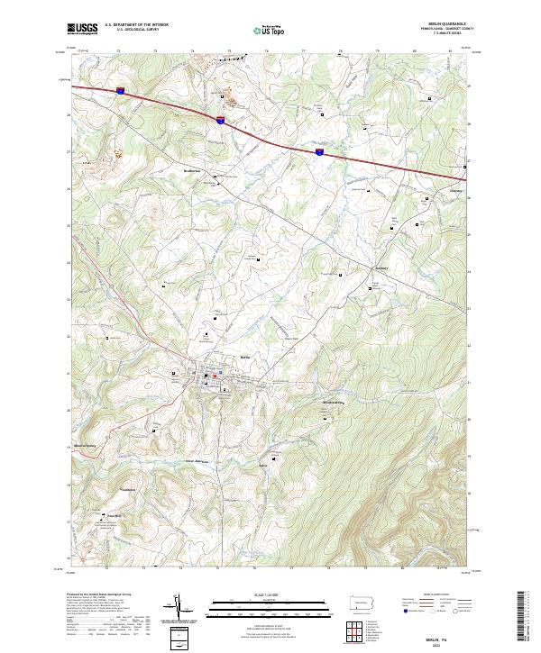 Berlin, PA — USGS 7.5-minute topo (2023)