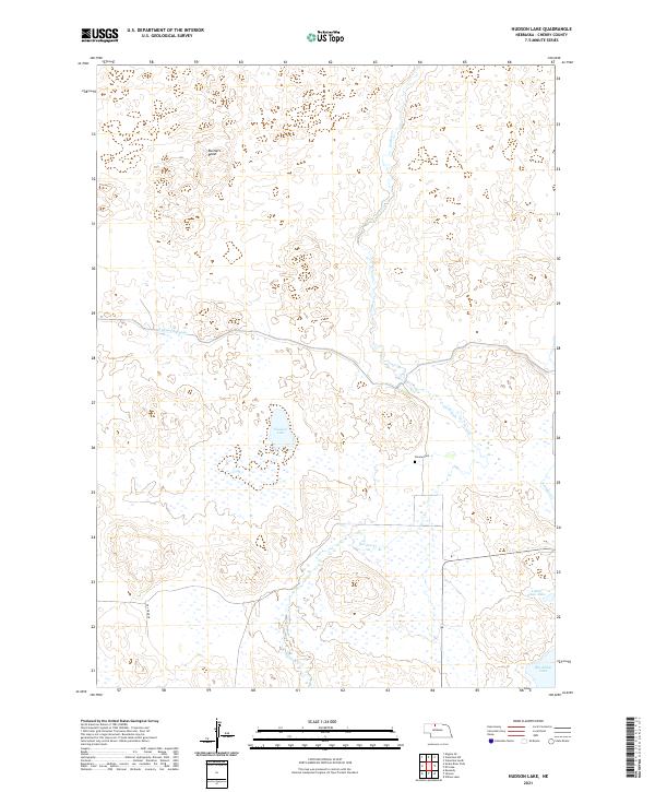 Hudson Lake, NE — USGS 7.5-minute topo (2021)