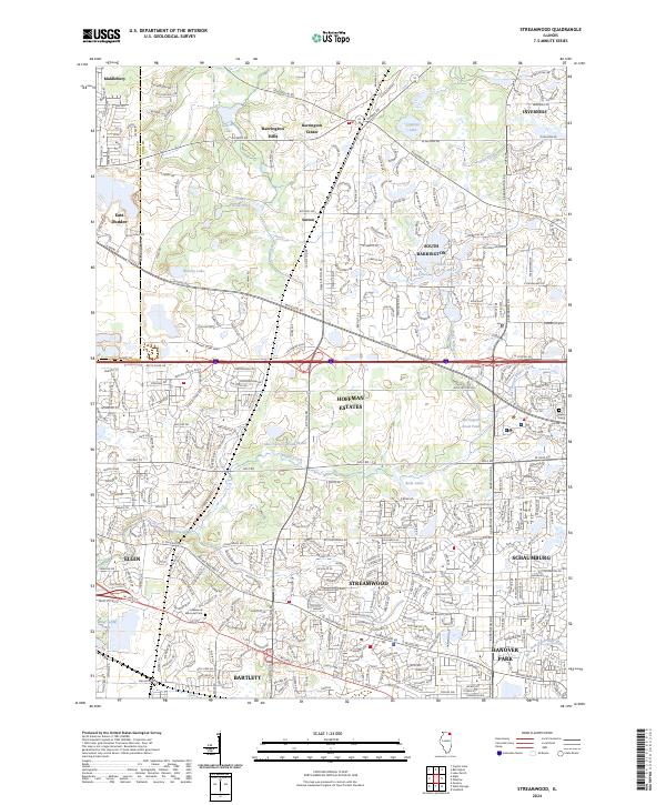Streamwood, IL — USGS 7.5-minute topo (2024)