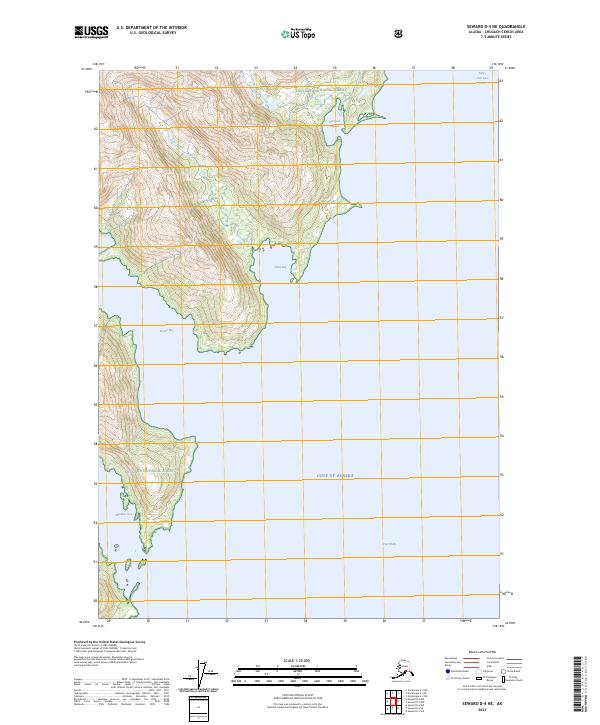 Seward D-4 NE, AK — USGS 7.5-minute topo (2023)