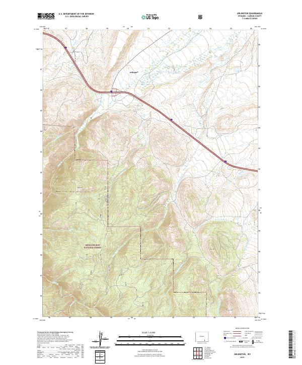 Arlington, WY — USGS 7.5-minute topo (2021)