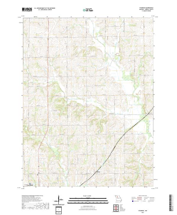 Standish, MO — USGS 7.5-minute topo (2021)