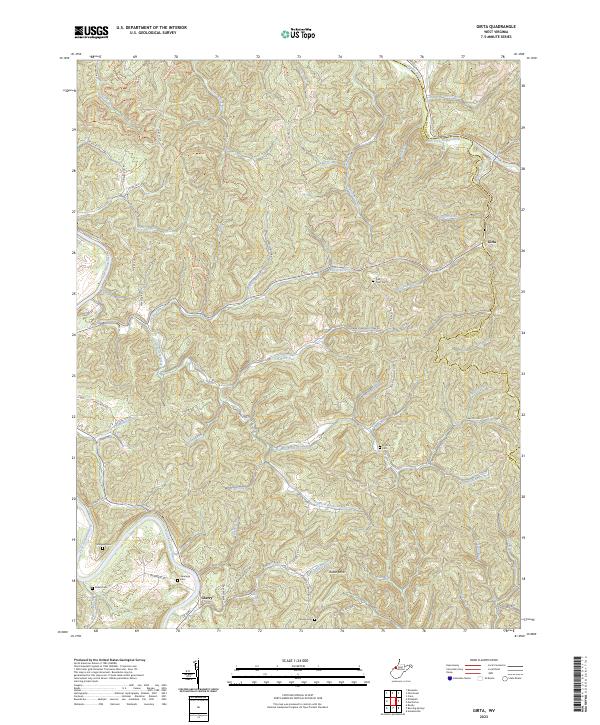 Girta, WV — USGS 7.5-minute topo (2023)