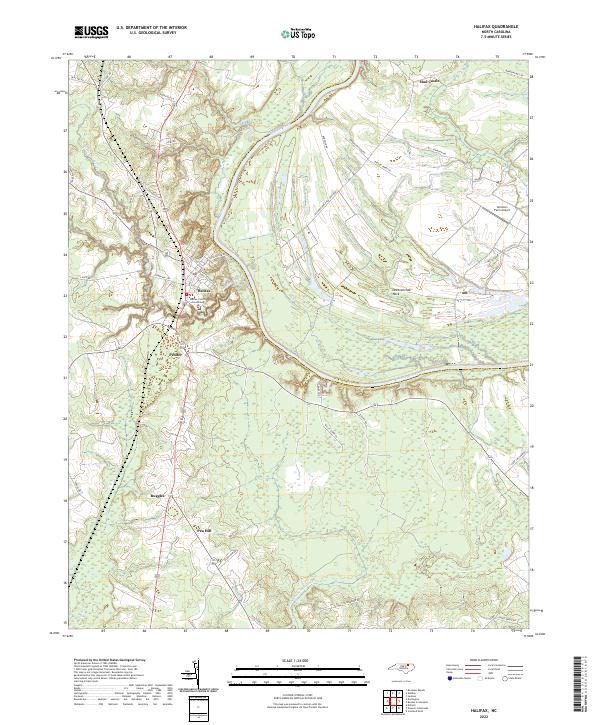 Halifax, NC — USGS 7.5-minute topo (2022)