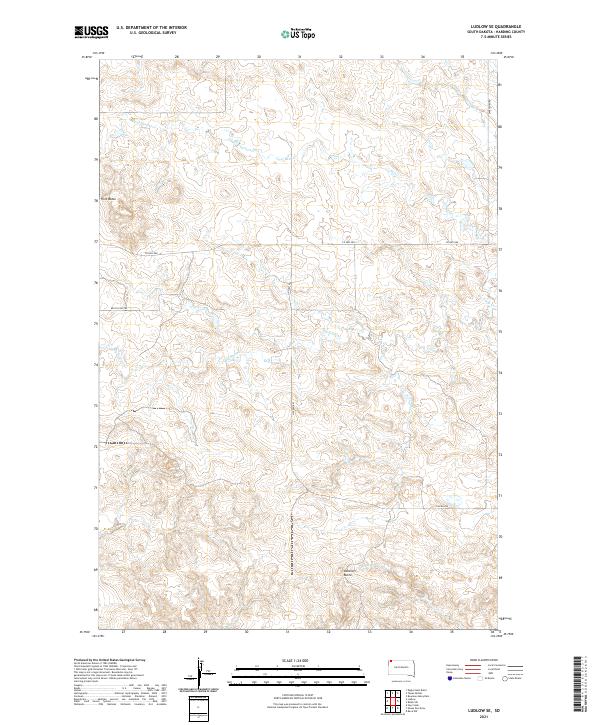 Ludlow SE, SD — USGS 7.5-minute topo (2021)