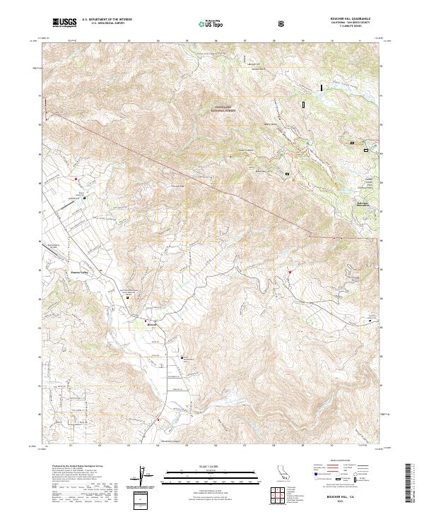 Boucher Hill, CA — USGS 7.5-minute topo (2021)