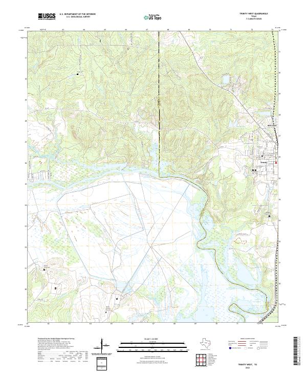 Trinity West, TX — USGS 7.5-minute topo (2022)