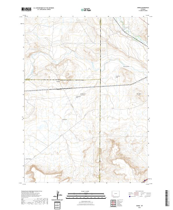 Verne, WY — USGS 7.5-minute topo (2021)