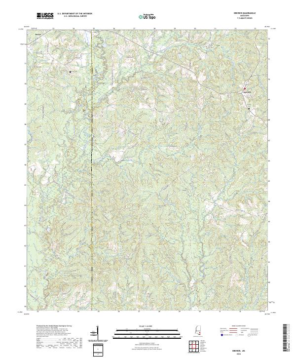 Brewer, MS — USGS 7.5-minute topo (2024)