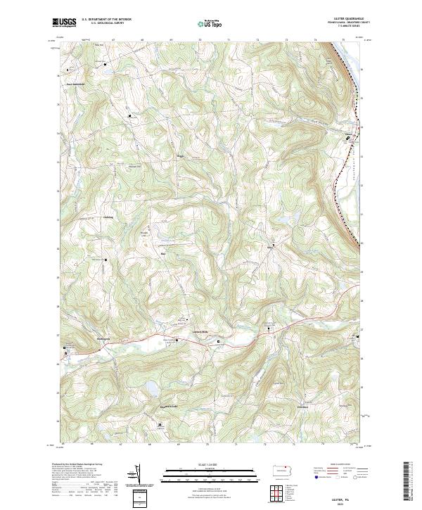 Ulster, PA — USGS 7.5-minute topo (2023)