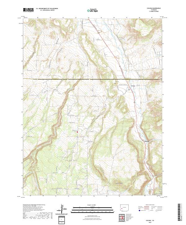 Colona, CO — USGS 7.5-minute topo (2022)