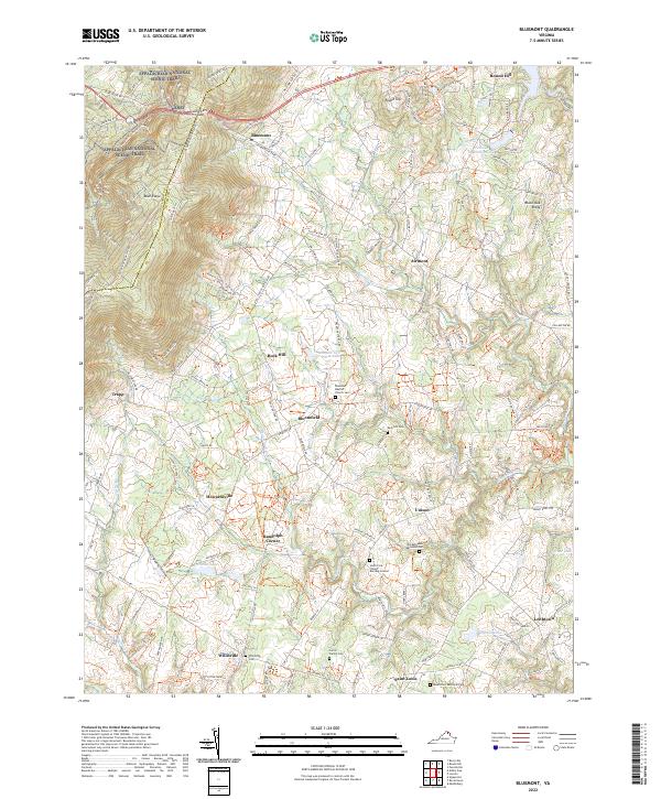 Bluemont, VA — USGS 7.5-minute topo (2022)
