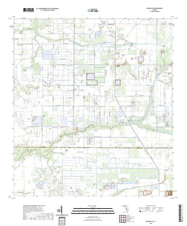 Arcadia SE, FL — USGS 7.5-minute topo (2024)