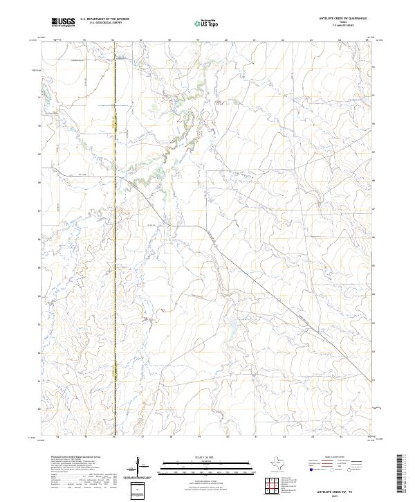 Antelope Creek SW, TX — USGS 7.5-minute topo (2023)