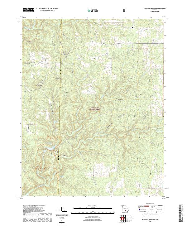 Dyestone Mountain, MO — USGS 7.5-minute topo (2021)