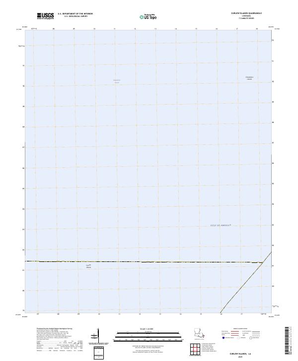 Curlew Islands, LA — USGS 7.5-minute topo (2025)