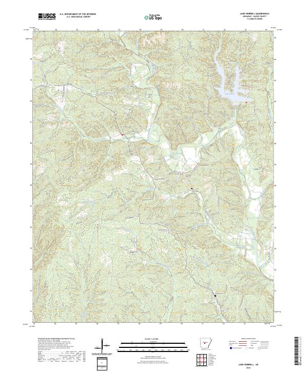 Lake Norrell, AR — USGS 7.5-minute topo (2024)