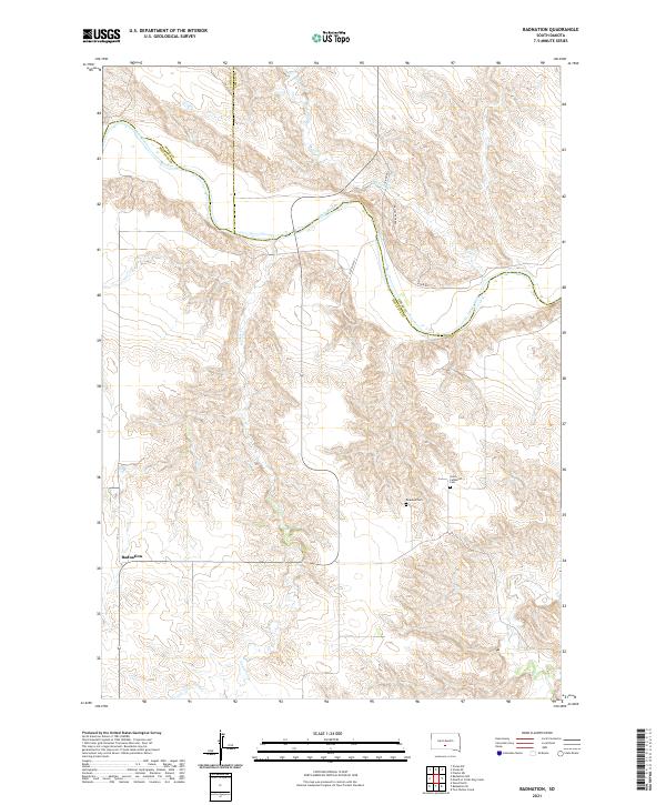 Badnation, SD — USGS 7.5-minute topo (2021)