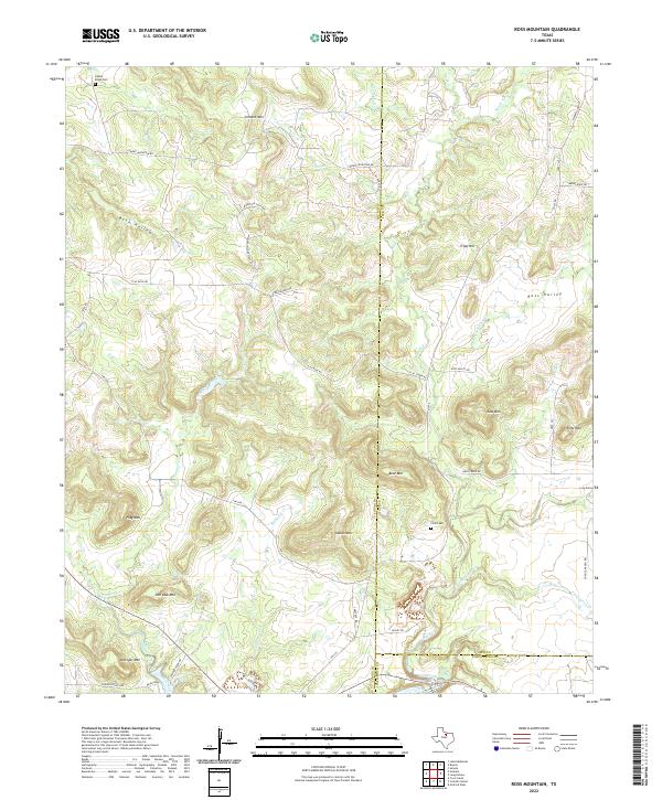 Ross Mountain, TX — USGS 7.5-minute topo (2022)