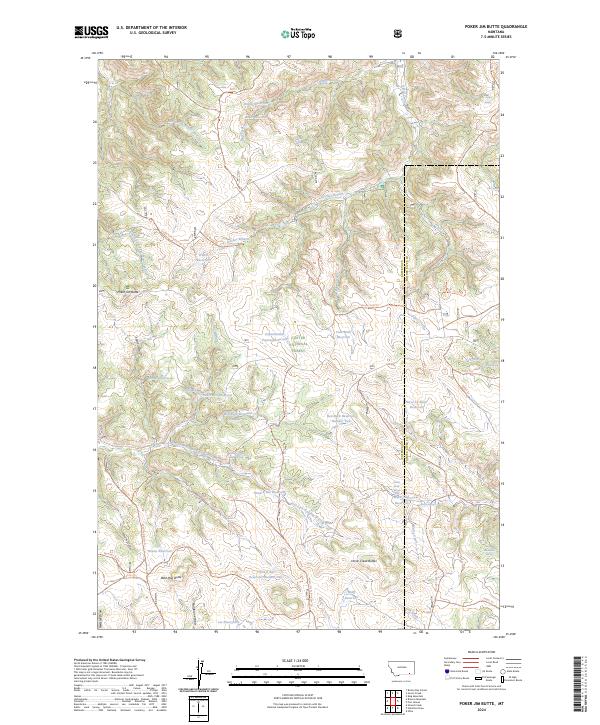 Poker Jim Butte, MT — USGS 7.5-minute topo (2024)