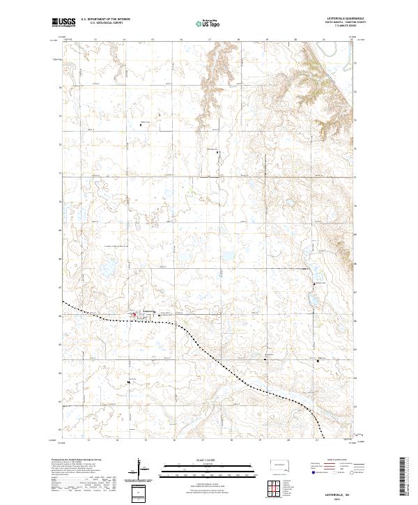 Lesterville, SD — USGS 7.5-minute topo (2021)