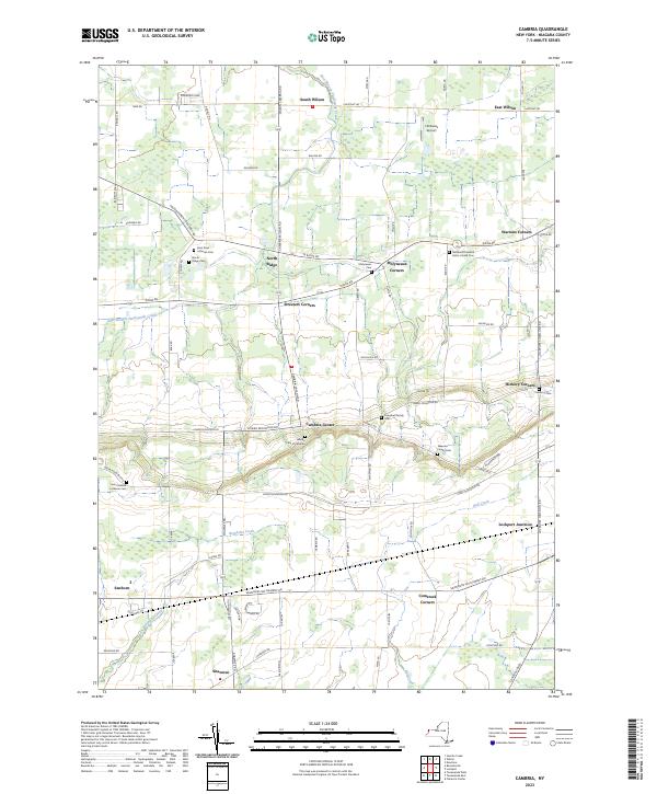 Cambria, NY — USGS 7.5-minute topo (2023)