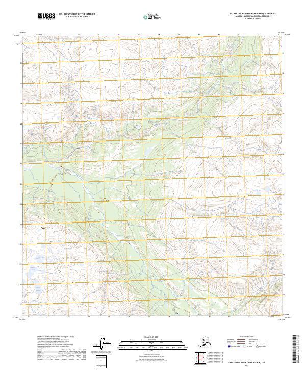 Talkeetna Mountains B-5 NW, AK — USGS 7.5-minute topo (2023)