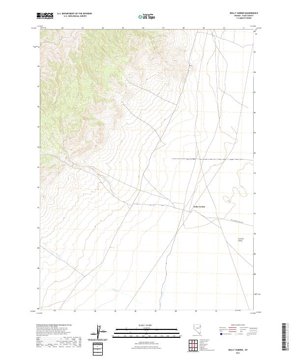 Dolly Varden, NV — USGS 7.5-minute topo (2021)