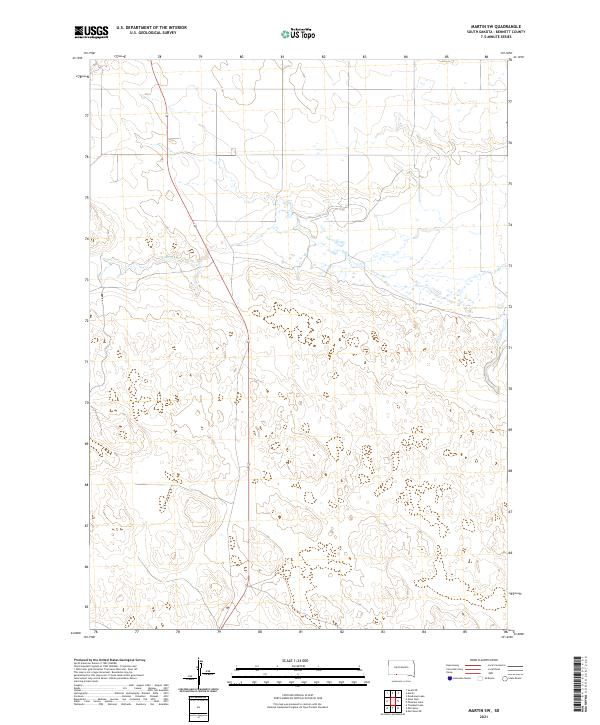 Martin SW, SD — USGS 7.5-minute topo (2021)