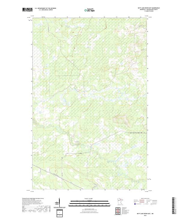 Nett Lake River East, MN — USGS 7.5-minute topo (2022)