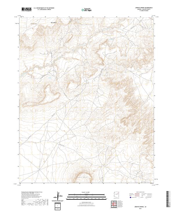 Jeddito Spring, AZ — USGS 7.5-minute topo (2021)