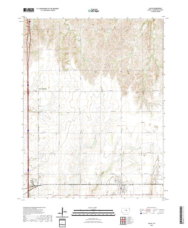 Galva, KS — USGS 7.5-minute topo (2022)
