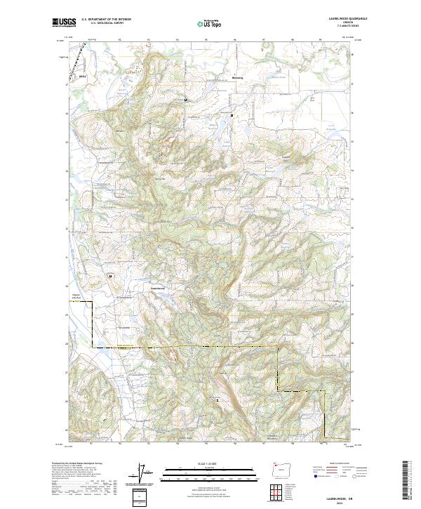 Laurelwood, OR — USGS 7.5-minute topo (2024)
