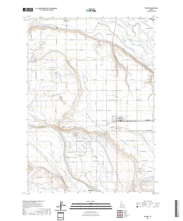 Wilder, ID — USGS 7.5-minute topo (2023)